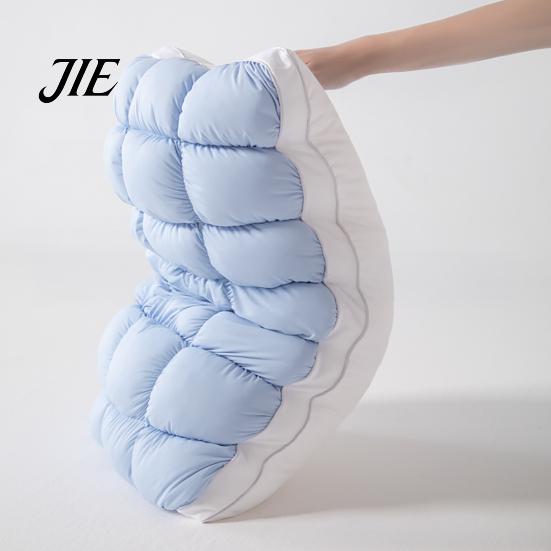 Soft Microfiber Pillows for Side Sleepers Cooling Quilted Puff Pillow, Cloud-Like Bed Down Alternative Ergonomic Combination Fluffy Cloud Pillow Back