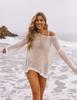 European & American Mesh Knit Bikini Cover-Up Sweater - Women's Summer Beach Sunscreen Shirt