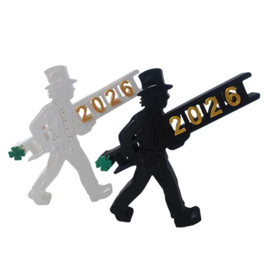 2026 Настольная табличка, напечатанная на 3D-принтере, С Новым годом, украшение для стола для вечеринки, настольный декор для полки, каминной полки, рабочего стола, многоярусного подноса