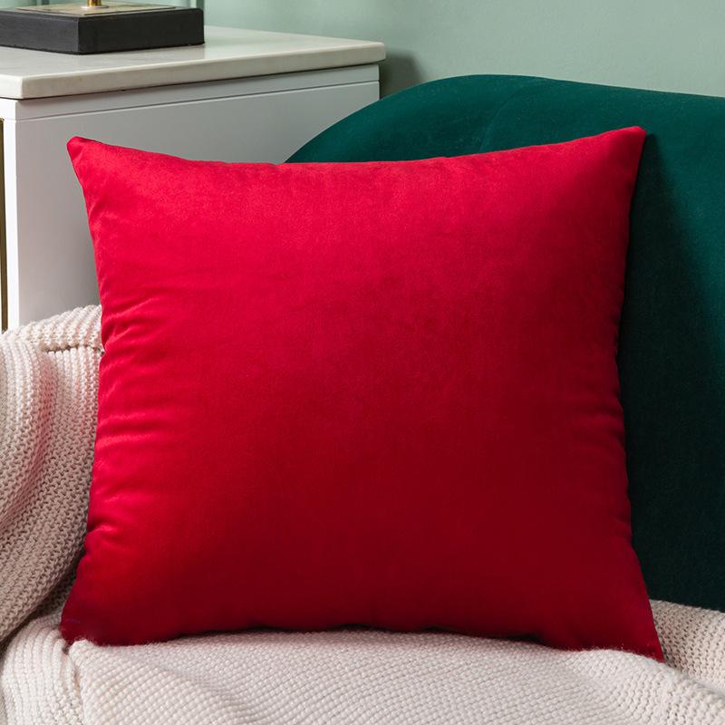Solid Color Velvet Pillow Sofa Cushion Cover Office Bedside Plush Cushion Cover Dutch Velvet Pillow Cover