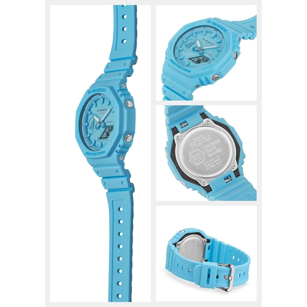 Casio Мужские часы G-Shock TONE-ONTONE Series GA-2100-2A2JF Turquoise [Японская модель]