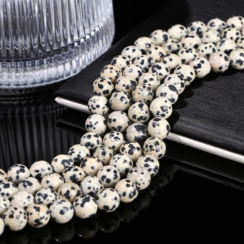 4 6 8 10mm Natural Dalmatian Jasper Beads Round Loose Spacer Bead For Jewelry Making Diy Necklace Bracelet Accessory Findings