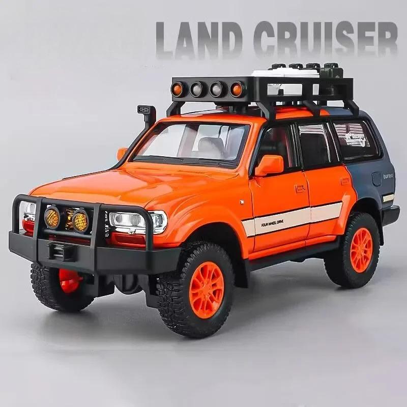 1:24 Tacoma Land Cruiser LC80 Model Car Toy Alloy Diecast Doors Opened Shock Absorption Off-road Vehicles Models Boys Gifts