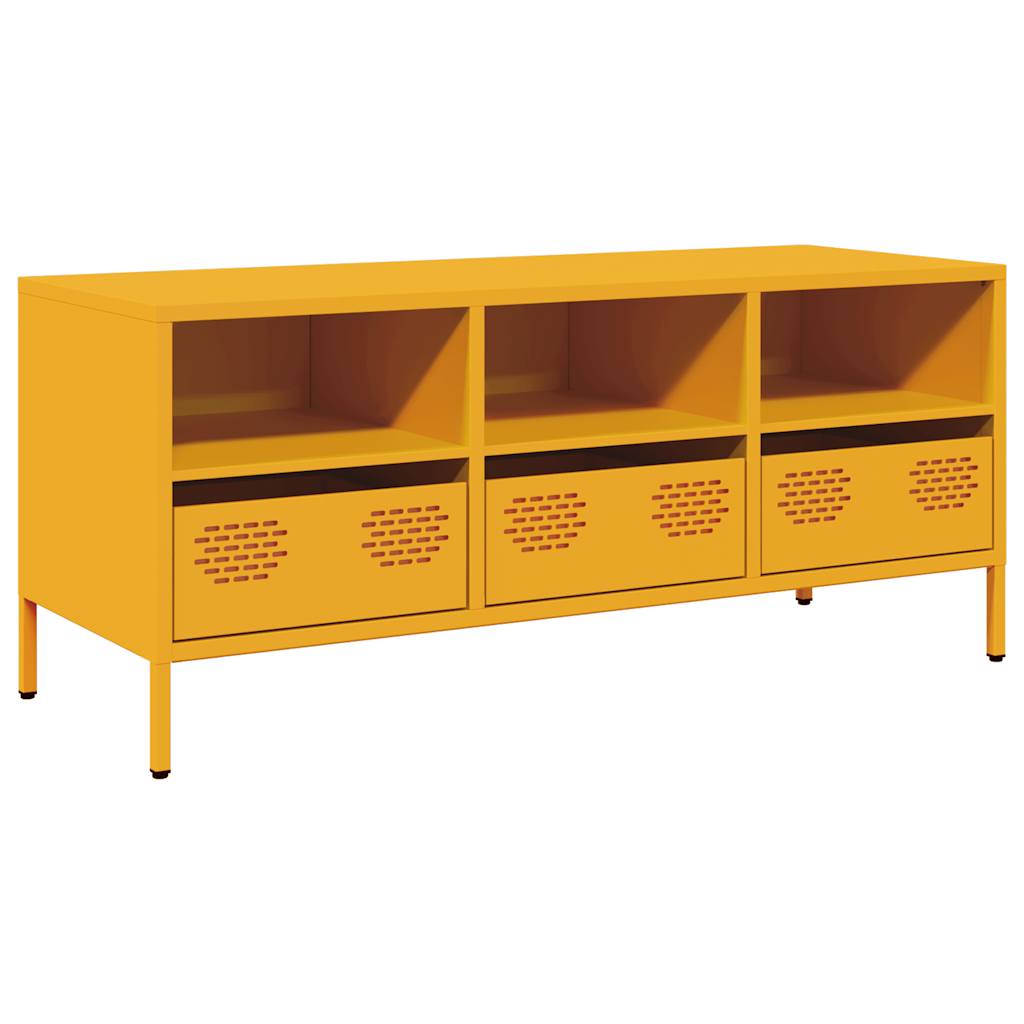 TV Stand Mustard Yellow 101.5 x 39 x 43.5 cm Cold Rolled Steel