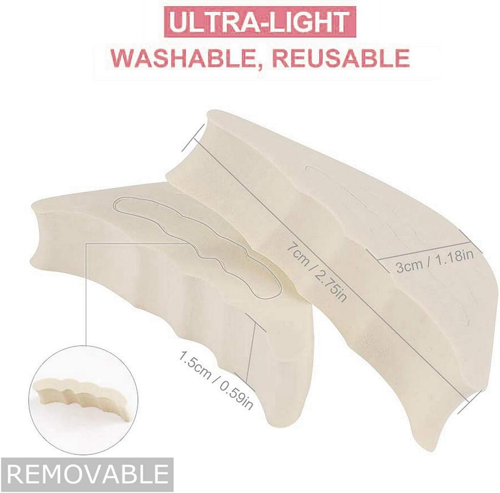 6 Pairs Adjustable Toe Filling Insoles for Forefoot Sponge Toe Plug Shoe Inserts, Foot Pads for Flat Sneakers & High Heels