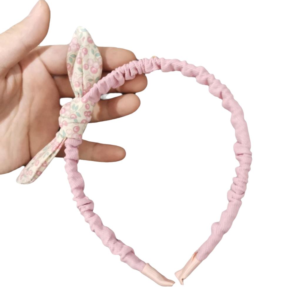 Retro Rabbit Ears Girls Bowknot Headband Hair Accessories Flowers Printed Hairband Hair Hoops