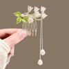 Blue Butterfly Tassels Insert Comb Clip Vintage Elegant Women Girls Ponytail Hair Clip Flower Leaf Tassel Hairpin Styling Tools