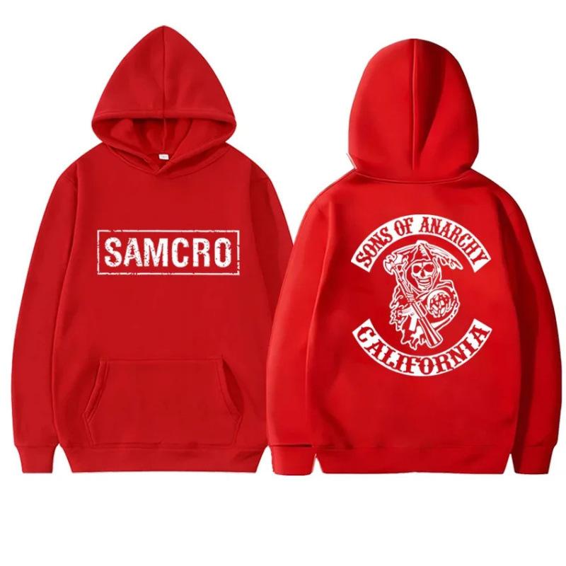 Anarchy Freedom Harajuku Punk Double sided Printed Hoodie for Men and Women Casual Hip Hop Street Wear Neutral Fleece Sweatshirt