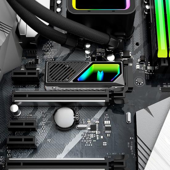 Охладитель радиатора SSD с вентилятором Простой в использовании Универсальная совместимость 5V 3-контактный ARGB Охладитель SSD M.2 Радиатор для жесткого диска