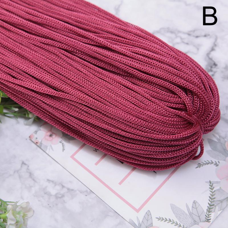 200 г 3 мм Цветная нейлоновая нить для вязания крючком, полая линия, макраме, сделай сам, ручное плетение, браслет, плетеные ремесла, изготовление обуви, сделай сам