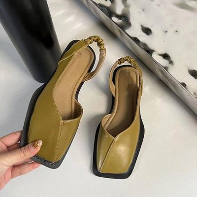 Весенне-летняя обувь. Туфли больших размеров на низком каблуке с квадратным носком для женщин.