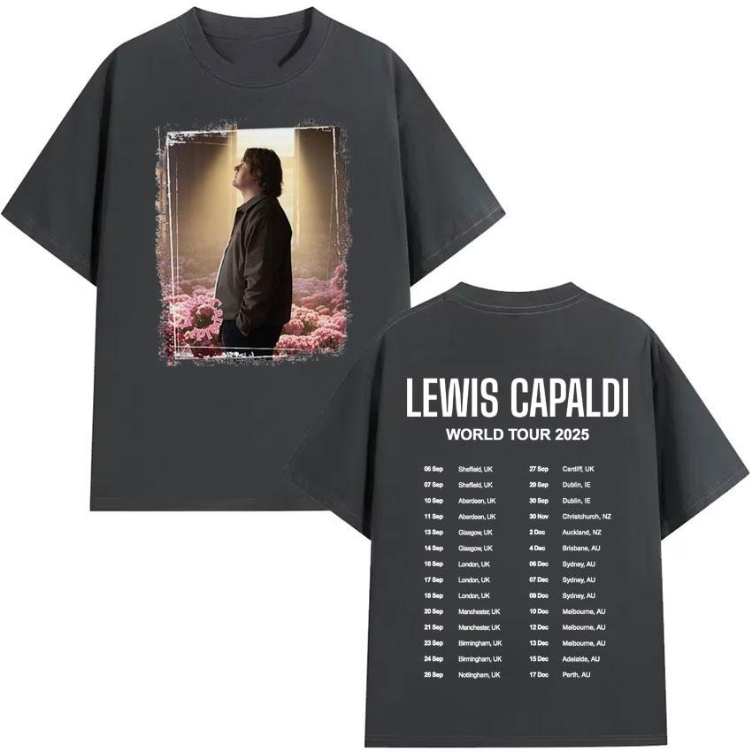 Hot Selling Lewis C-Capaldis Double Sided Printed Punk Summer Men's Women's T-Shirt Pop Aesthetic Cotton Hip Hop T-Shirt