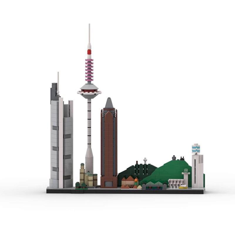 MOC-139607 Compatible Building Block Educational Set – Frankfurt am Main Skyline Architectural Scene Toy