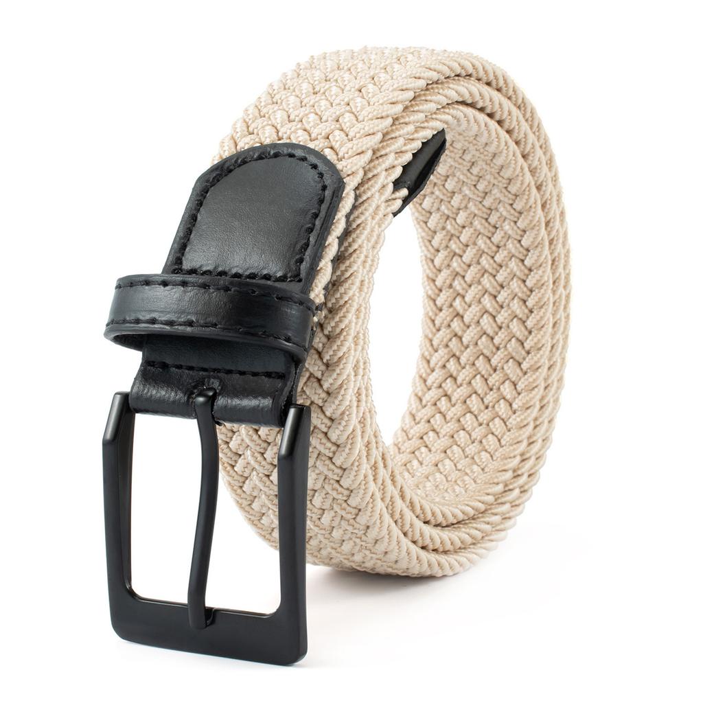 Мужской и женский повседневный ремень, пряжка из сплава, эластичный тканый дышащий ремень из холста, ремень для брюк в корейском стиле