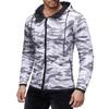 Мужская повседневная камуфляжная спортивная толстовка с длинным рукавом на молнии с капюшоном, куртка, пальто