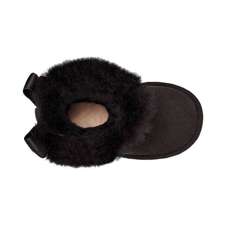 (TD) UGG Bailey Bow II Boot 'Black' Baby 1017394T-BLK