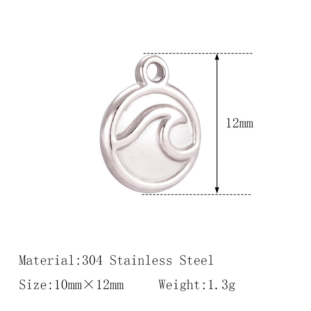 3Pcs Pet Dog Claw/Compass North Star/Sea Wave/Cat's Paw Charms Stainless Small Pendants for Necklace Bracelet DIY Jewelry Making