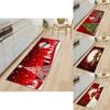 Festive Santa Door Floor Mat In Bright Colors For Holiday Kitchen Bedroom Decor