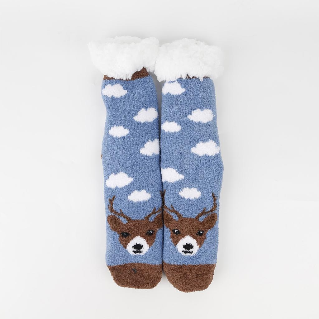 Ladies' Thick Coral Fleece Snow Socks, Lamb Fleece Sleep Socks, Mid Tube Floor Socks, Christmas Gift Socks