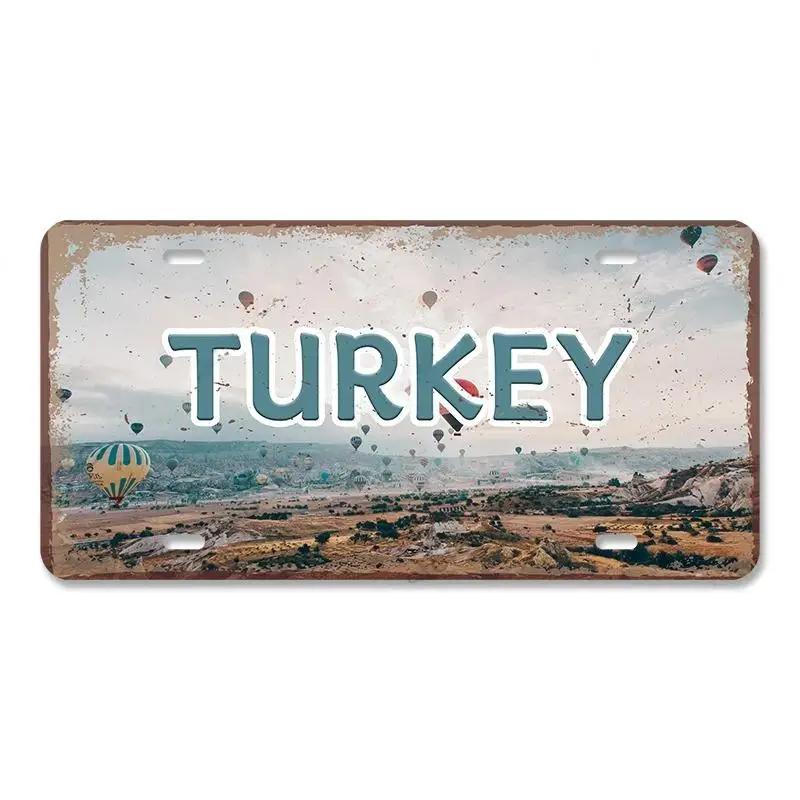 Винтажный кантри столица номерной знак металлические знаки ретро Америка Франция Бразилия металлический плакат пещера человек кафе бар паб настенный декор