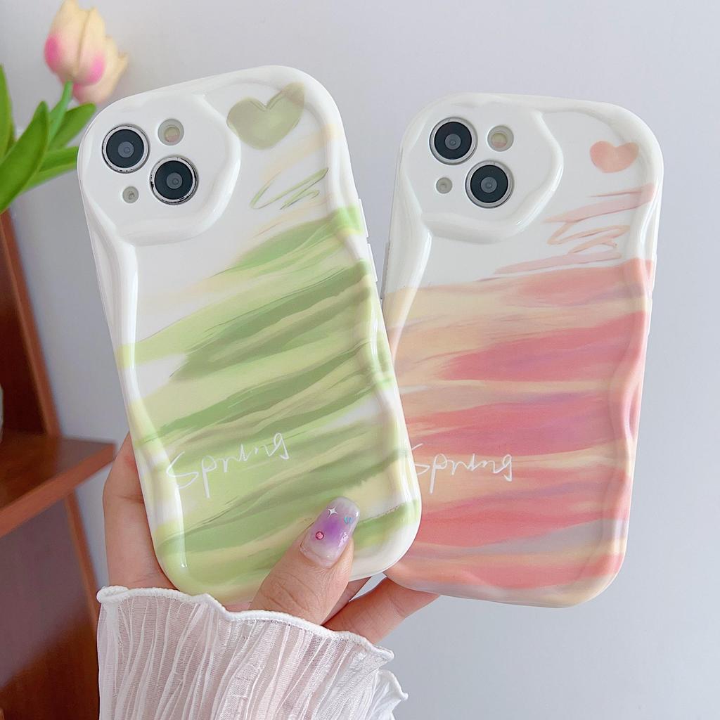 Милый силиконовый чехол для Samsung A54 A24 A14 Tecno Spark 10C 8C 10 Pro Oppo Reno 8T Realme 10 11 Funda Painted Love Heart Smudge Cover Мягкий бампер из ТПУ