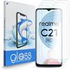 Набор-3 Закаленное стекло для realme C21 - E.F.CONNECTION - Защита экрана 9H Ударопрочная