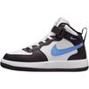 Nike Air Force 1 Mid Защита от пинков и истирания Детские скейтбордические ботинки Черно-белые FJ1917-600