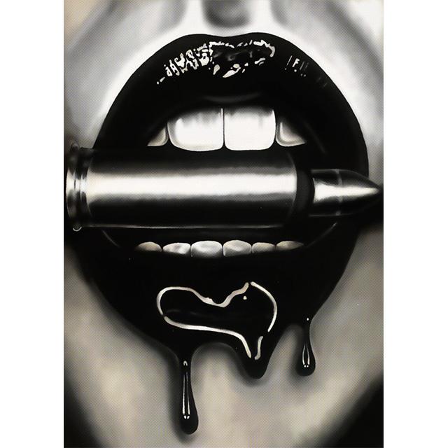 Sexy Woman Red Lip Bullets Dollars Prints Poster Canvas Painting Modern Wall Art Pictures For Living Room Bedroom Home Decor