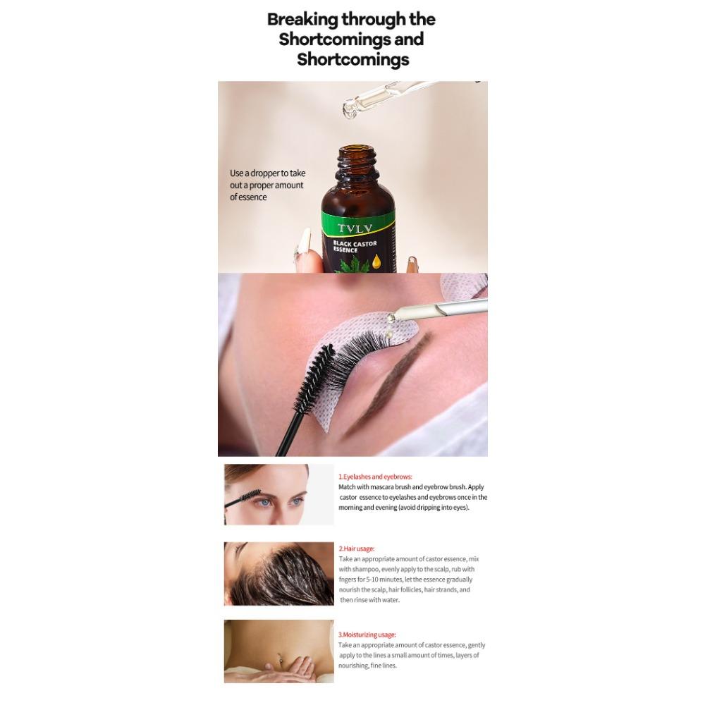 Black Castor Essence Jamaica Scalp Essence Eyelash Hair Care Body Oil