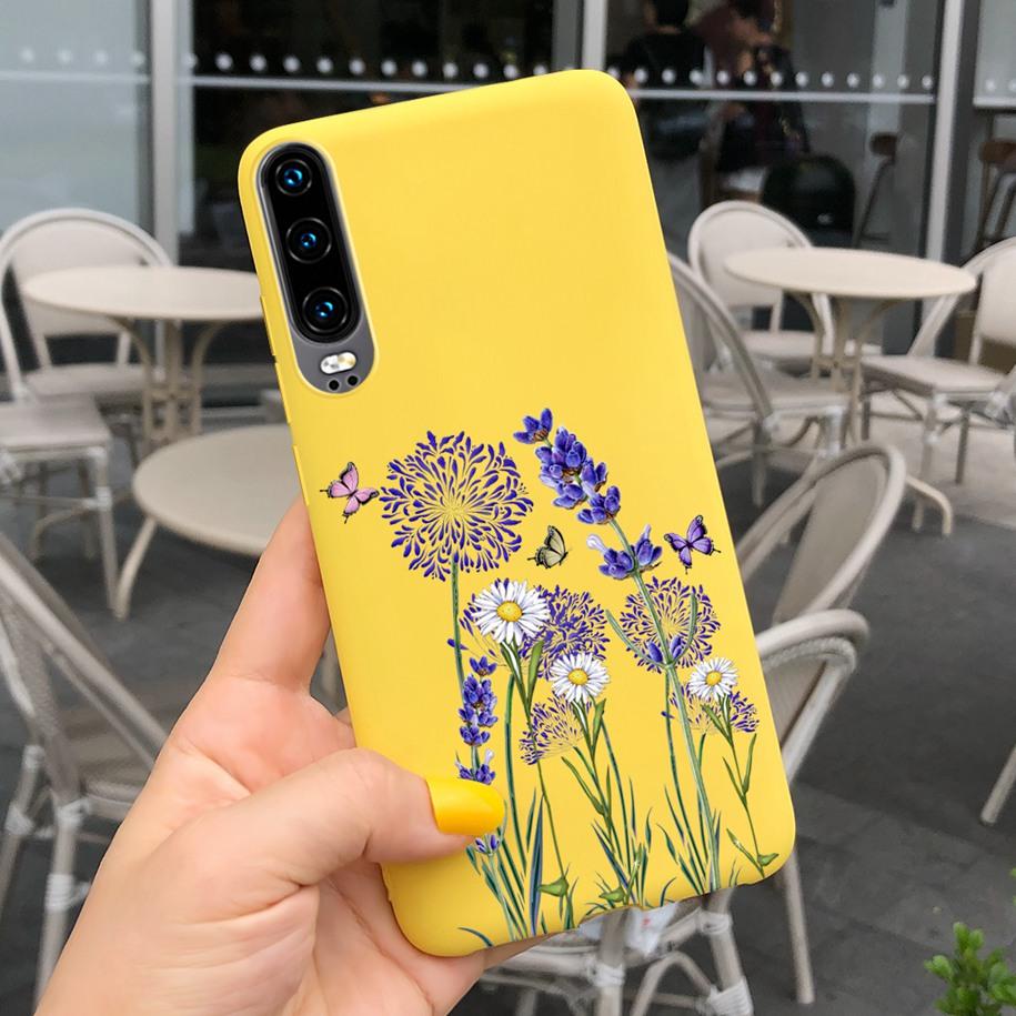 P30 Lite Case Fashion Flower Pattern Phone Case For Huawei P30 P 30 P30Lite 2020 MAR-LX1M Shockproof Bumper Soft TPU Funda Coque