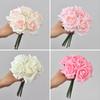 Silk Petal Artificial Flower Rose Multicolor Flower Bouquet Creative Faux Rose Flower  Gift