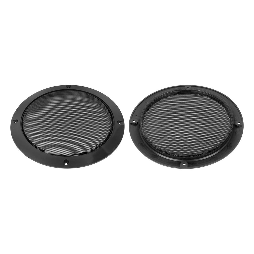 uxcell Speaker Grille Glossy Audio Speaker Cover Mesh Subwoofer Grille Protector Metal Black 2 Pack 6.5 Inch