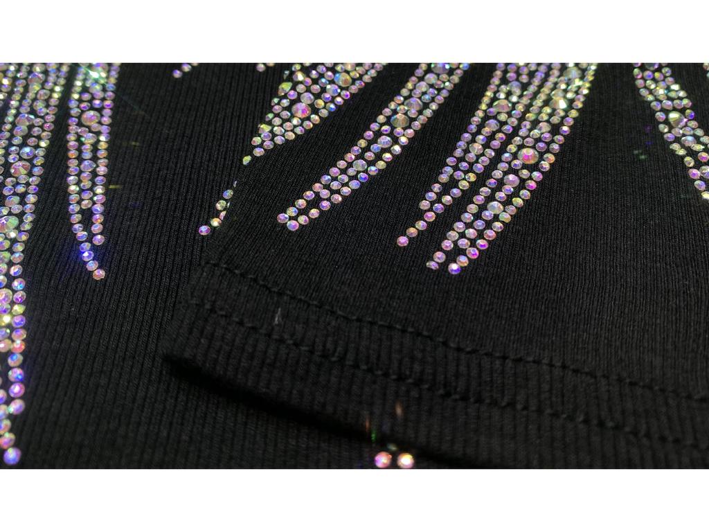 Summer Heavy Duty Women's Trendy Hot Drill Short Sleeve European Style Plus Size T-shirt