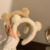 Autumn Winter Cute Plush Bear Ear Hair Band Female Cartoon Apply Facial Mask Special Hairband Headwear Women Accessory