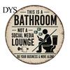 Weatherproof Door Sign for Bathroom Vintage Rustic Metal Tin Sign, 8 Inch Round Wall Hanging House Plaque, Retro Funny Farmhouse Decorative