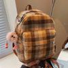 Милый мультяшный рюкзак для женщин в осеннем новом стиле в студенческом стиле, повседневная универсальная клетчатая сумка, мини-рюкзак