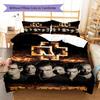 Постельное белье с узором группы Rammstein, Комплект с одеялом, Пододеяльник, Наволочка, Домашний подарок на день рождения (1 пододеяльник + 2 наволочки, без наполнителя)