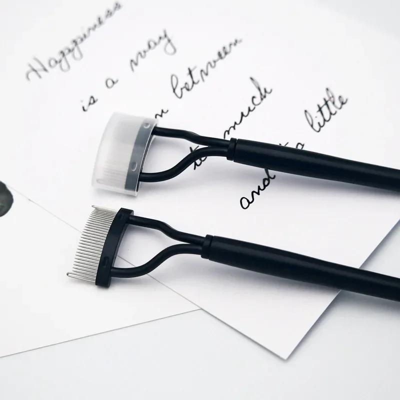Портативная щеточка для ресниц, расческа, тушь для ресниц, завивка ресниц, нержавеющая сталь, инструменты для расчесывания ресниц, щипцы для завивки ресниц, разделитель для макияжа