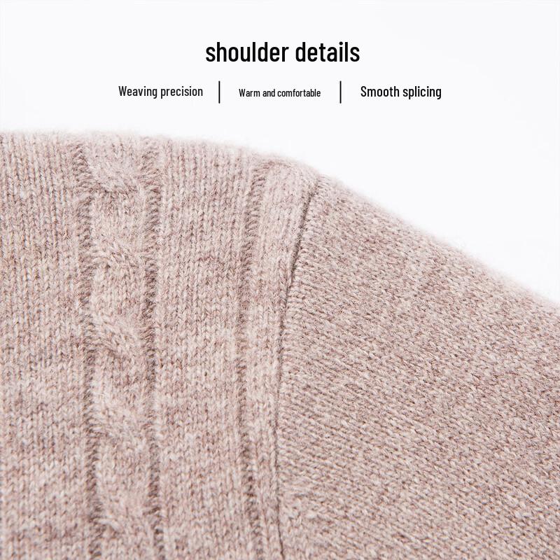 Hodo Men's 100% Lambswool Mock Neck Pullover Sweater