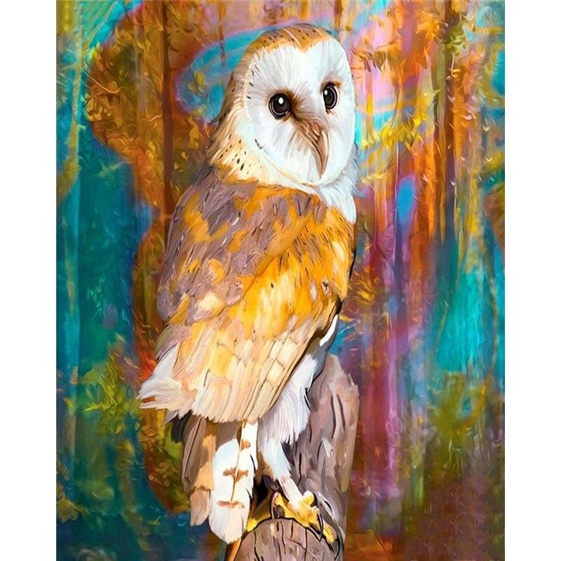 5D Diamond Mosaic Owl Needlework DIY Full Sets Diamond Embroidery Animal Picture Of Rhinestones Home Decor