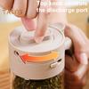 Glass Spice Jar with Spoon Locking Design Airtight Lid Multifunctional Seasoning Container for Spices Salt Sugar
