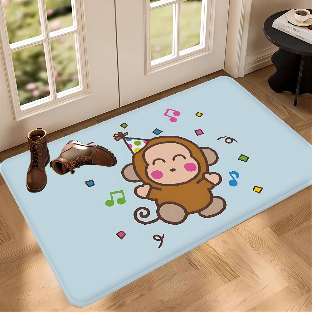 T-Tappu-kun Bathroom Mat INS Style Soft Bedroom Floor House Laundry Room Mat Anti-skid Welcome Doormat