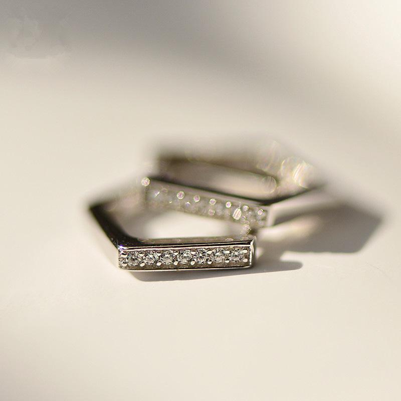 Korean Version of Fashion Temperament Ear Buckles Earrings Inlaid with Zircon Love Accessories Women's Trendy Jewelry