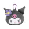 Tees Factory Sanrio Characters Plush Zipper Mascot with Carabiner, Y2K Kuromi, Approx. H120 X W185 X D55mm (excluding Parts), SR-5546710KU