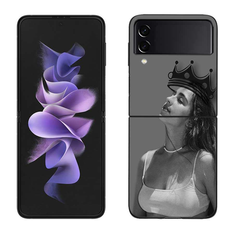 T-Tate Mcrae Its Ok Im OK Phone Case For Samsung Z Flip 7 6 5G Galaxy Z Flip 5 4 3 Black Hard Cell Cover Luxury PC Shell Coque