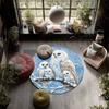 Beautiful Owl pattern round rug,Carpet Rug for Living Room Bedroom Playroom ,Non-slip Floor Mat,Holiday Gifts and Birthday Gifts.