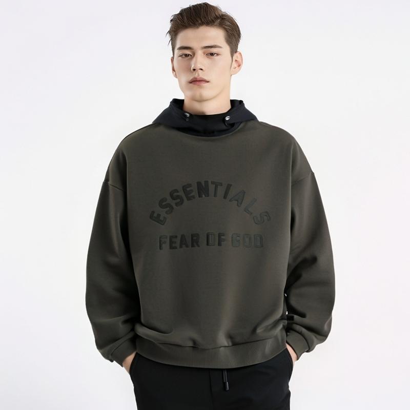 Fear of God Мужские нейлоновые флисовые худи Essentials чернильного/черного цвета 202SP244310F