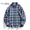 Cozy Up Men's Button Down Regular Fit Long Sleeve Plaid Flannel Casual Shirts