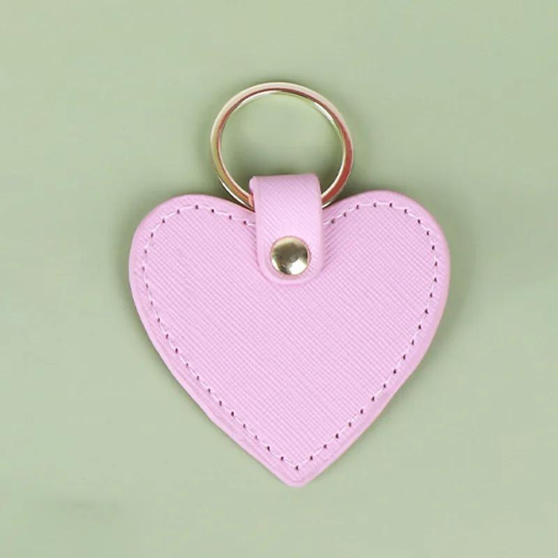 Creative Love Leather Car Keychain Cute Heart Shaped Bag Pendant Accessories Key Chains for Women Friendly Friendship Small Gift