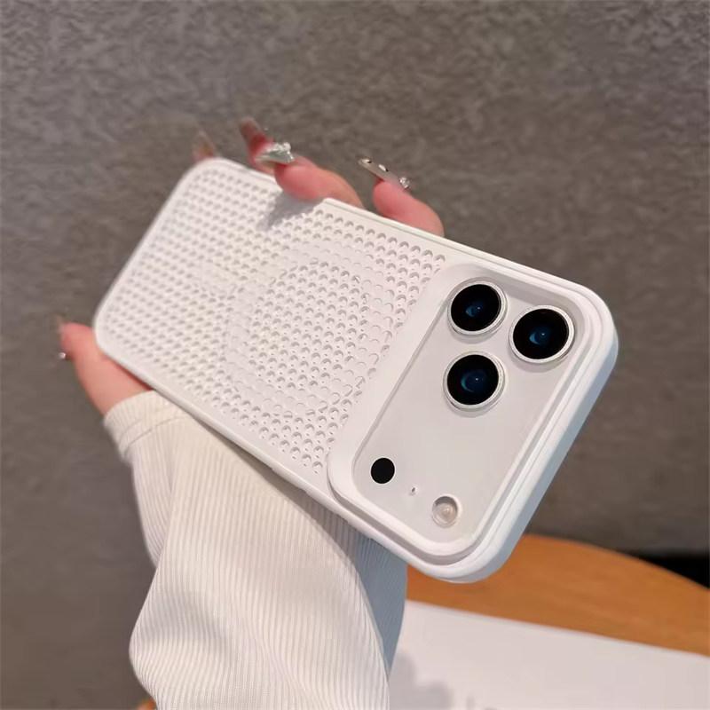 Сетчатый чехол для отвода тепла для беспроводной зарядки Magsafe для iPhone 17 16 15 14 Plus 13 12 11 Pro Max 17 Air Дышащая твердая крышка